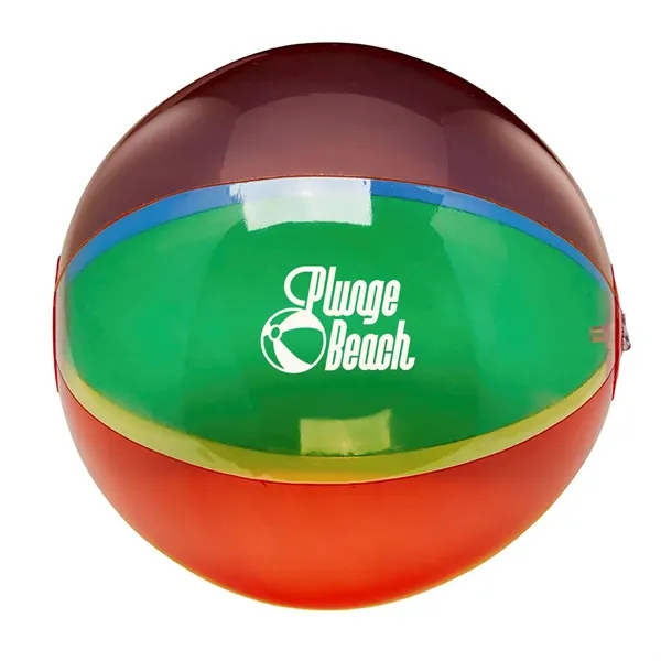 Translucent 16" Multi-Color Round Beach Ball - Translucent 16" Multi-Color Round Beach Ball - Image 1 of 2