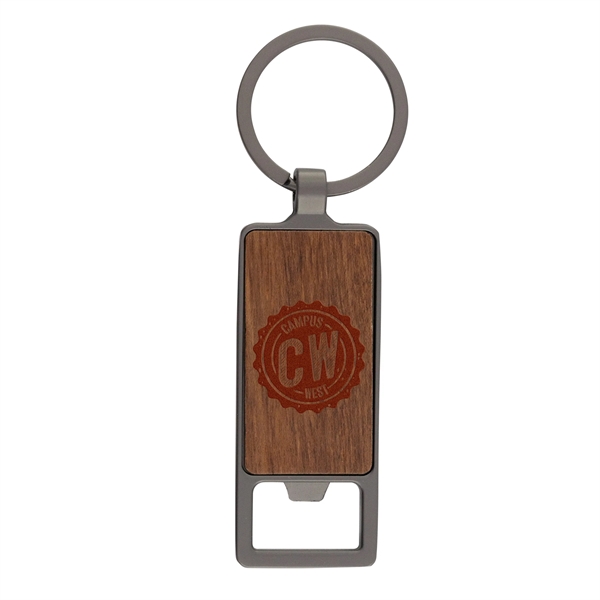 Wood Inlay Keytag with Bottle Opener - Wood Inlay Keytag with Bottle Opener - Image 2 of 9