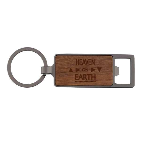 Wood Inlay Keytag with Bottle Opener - Wood Inlay Keytag with Bottle Opener - Image 5 of 9