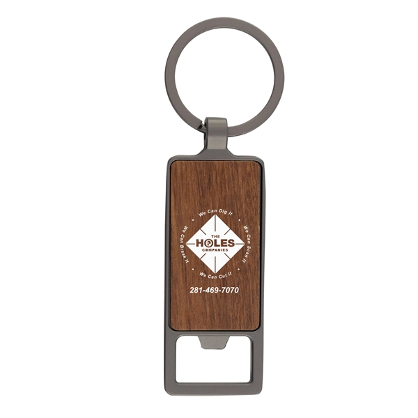 Wood Inlay Keytag with Bottle Opener - Wood Inlay Keytag with Bottle Opener - Image 6 of 9