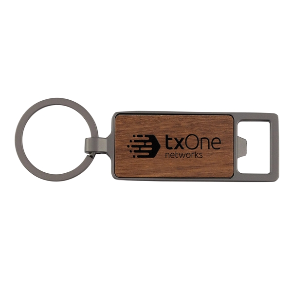 Wood Inlay Keytag with Bottle Opener - Wood Inlay Keytag with Bottle Opener - Image 9 of 9