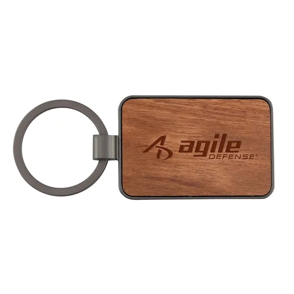 Wood Inlay Keytag Keychain - Wood Inlay Keytag Keychain - Image 1 of 12