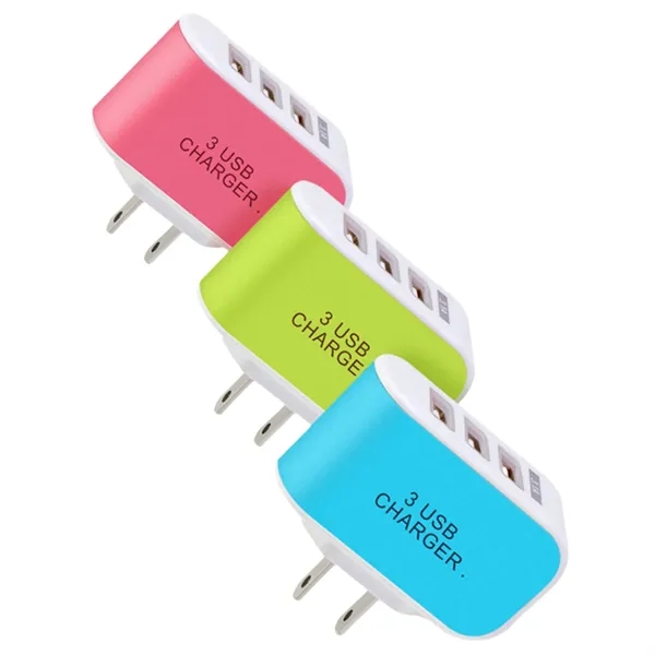 Glowing 3USB Candy Phone Charger Plug - Glowing 3USB Candy Phone Charger Plug - Image 2 of 3