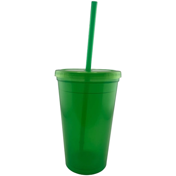 USA Made 16 oz Travel Mugs Tumbler with Lid and Straw - USA Made 16 oz Travel Mugs Tumbler with Lid and Straw - Image 2 of 6