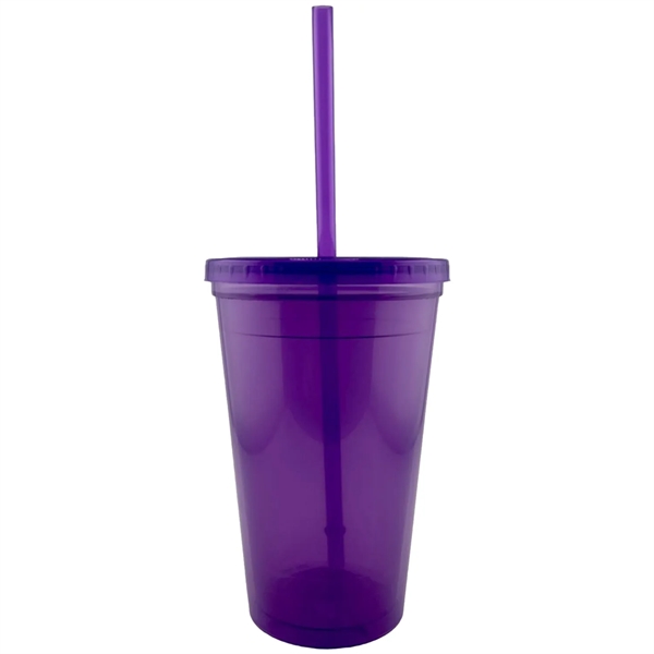 USA Made 16 oz Travel Mugs Tumbler with Lid and Straw - USA Made 16 oz Travel Mugs Tumbler with Lid and Straw - Image 4 of 6