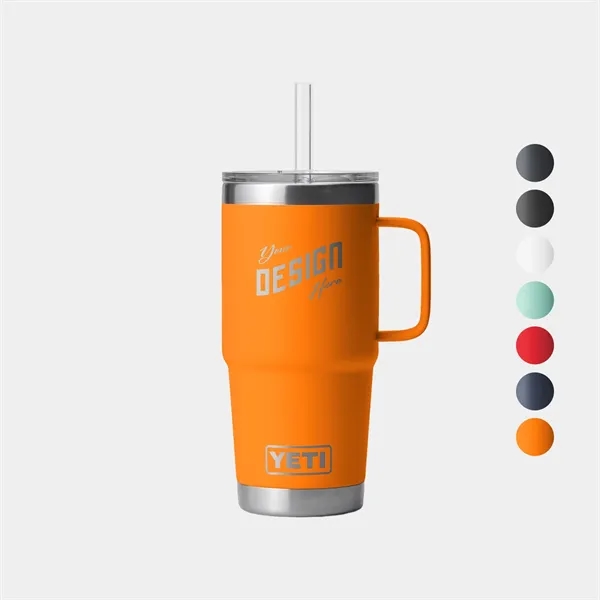 25 oz YETI® Rambler Stainless Steel Insulated Straw Tumbler - 25 oz YETI® Rambler Stainless Steel Insulated Straw Tumbler - Image 0 of 16