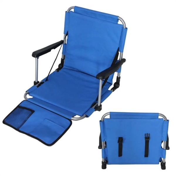 Outdoors Folding Stadium Chair with Armrests - Outdoors Folding Stadium Chair with Armrests - Image 1 of 4