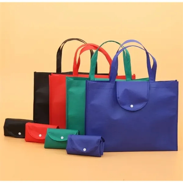 Custom Foldable Shopper Tote Bag - Custom Foldable Shopper Tote Bag - Image 2 of 4