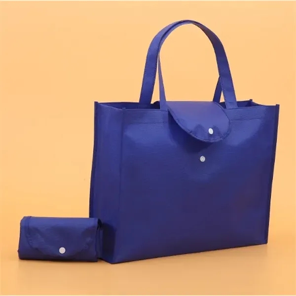Custom Foldable Shopper Tote Bag - Custom Foldable Shopper Tote Bag - Image 4 of 4