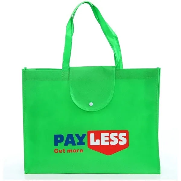 Custom Foldable Shopper Tote Bag - Custom Foldable Shopper Tote Bag - Image 1 of 4