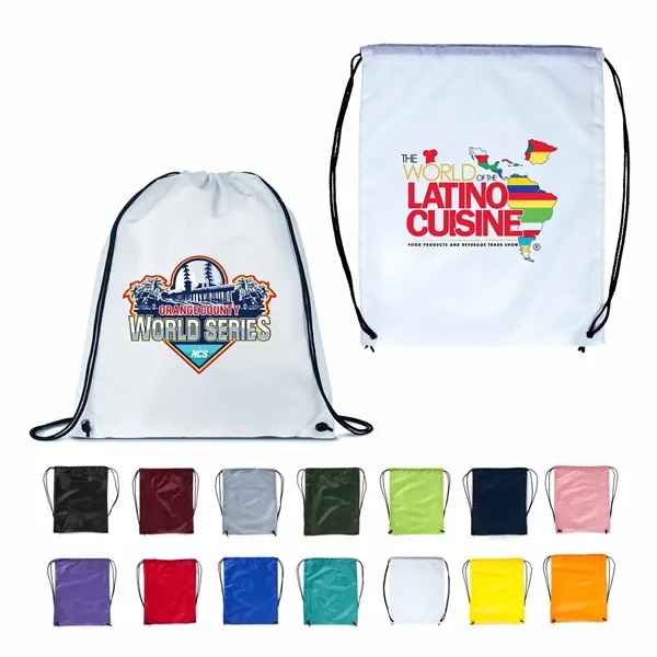 Full Color Drawstring Cinch up Backpack - Full Color Drawstring Cinch up Backpack - Image 0 of 14