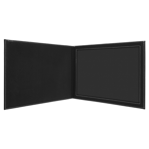 Black/Silver Leatherette Certificate Holder - Black/Silver Leatherette Certificate Holder - Image 3 of 3