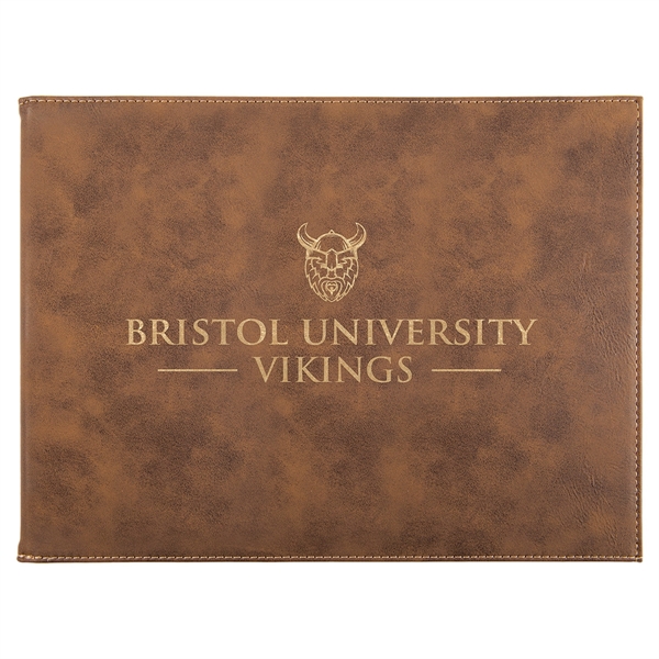 Leatherette Rustic/Gold Certificate Holder - Leatherette Rustic/Gold Certificate Holder - Image 0 of 3