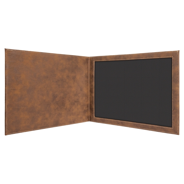 Leatherette Rustic/Gold Certificate Holder - Leatherette Rustic/Gold Certificate Holder - Image 3 of 3