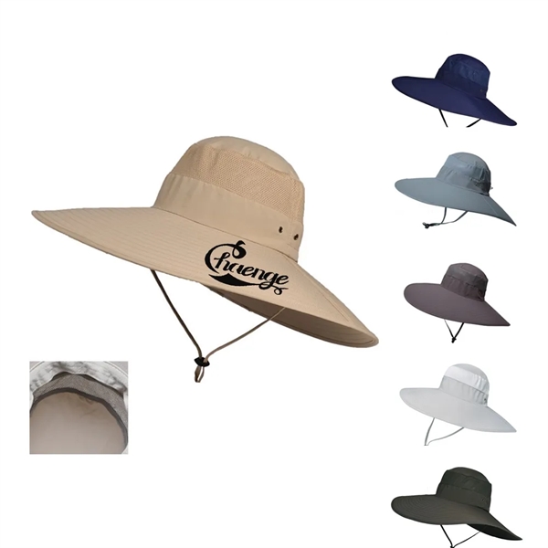 Breathable Boonie Adjustable Sun Hat With Uv Protection - Breathable Boonie Adjustable Sun Hat With Uv Protection - Image 0 of 4