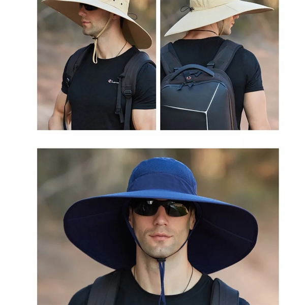 Breathable Boonie Adjustable Sun Hat With Uv Protection - Breathable Boonie Adjustable Sun Hat With Uv Protection - Image 3 of 4