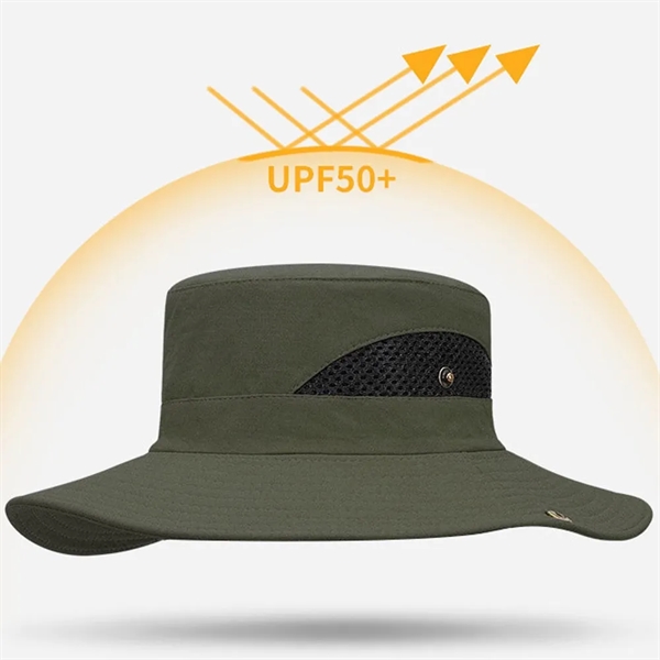 Upf 50 Uv Wide Brim Bucket Protection Sun Hat - Upf 50 Uv Wide Brim Bucket Protection Sun Hat - Image 1 of 5