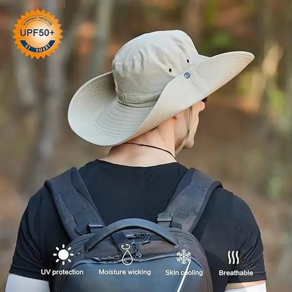Upf 50 Uv Wide Brim Bucket Protection Sun Hat - Upf 50 Uv Wide Brim Bucket Protection Sun Hat - Image 4 of 5
