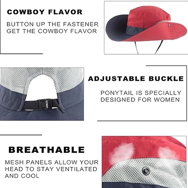 Summer Sun Hat Outdoor Uv Protection Foldable Wide Brim - Summer Sun Hat Outdoor Uv Protection Foldable Wide Brim - Image 2 of 4