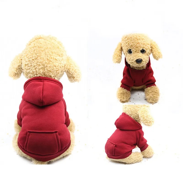 Winter Pet Hoodie Coat Small Dog Jacket With Pocket - Winter Pet Hoodie Coat Small Dog Jacket With Pocket - Image 2 of 6