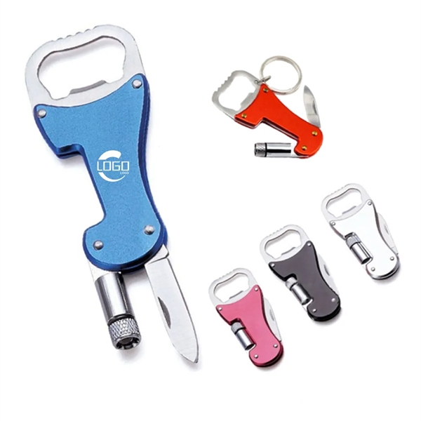 Keychain Multitool  Bottle Opener with Knife - Keychain Multitool  Bottle Opener with Knife - Image 0 of 4