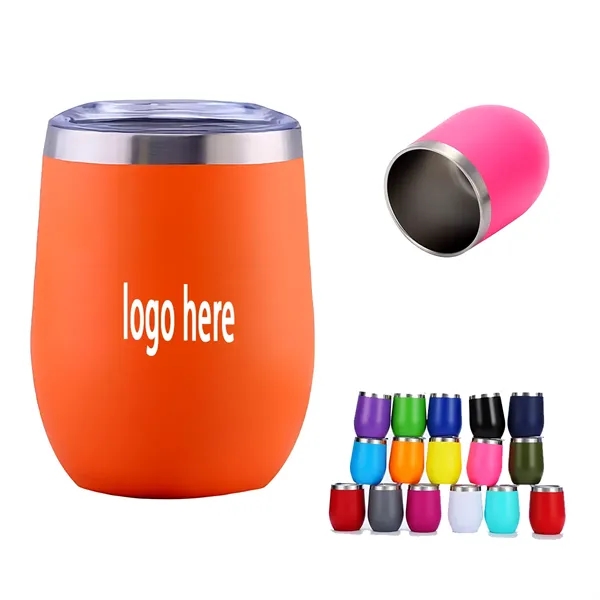 12 Oz Stainless Steel Eggshell Thermos Cup