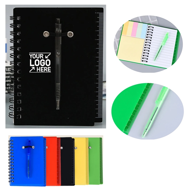 All In One Eco Jotter W/Pen & Sticky Notes - All In One Eco Jotter W/Pen & Sticky Notes - Image 0 of 5