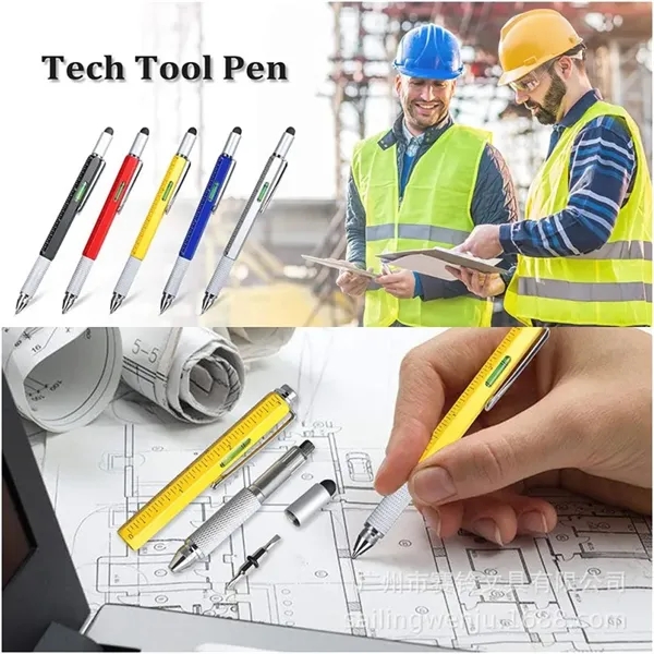 6 in 1 Multi Function Tech Tool Pen - 6 in 1 Multi Function Tech Tool Pen - Image 2 of 2