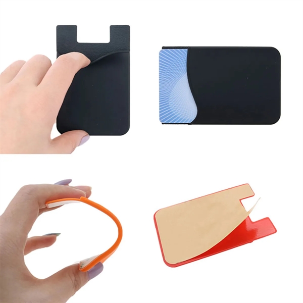 Silicone Phone Card Holder - Silicone Phone Card Holder - Image 1 of 7
