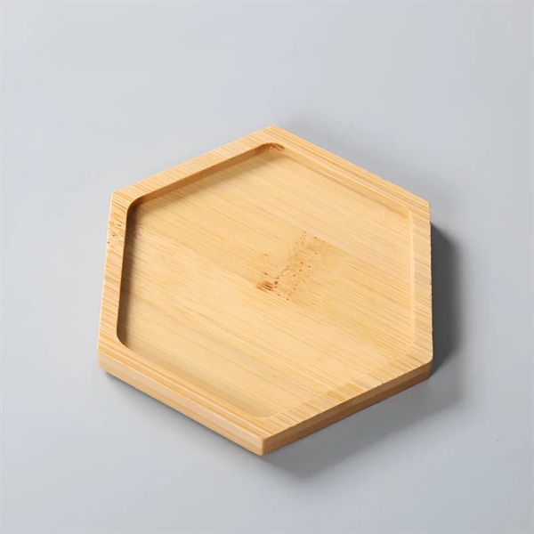 Natural Bamboo Wood Coasters - Natural Bamboo Wood Coasters - Image 4 of 6