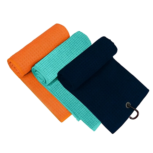 Microfiber Waffle Golf Towel - Microfiber Waffle Golf Towel - Image 3 of 3