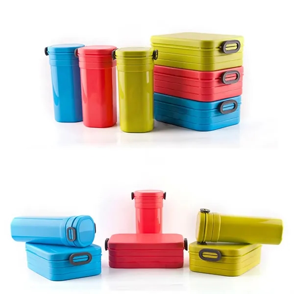 Compartment Lunch Box With Bottle - Compartment Lunch Box With Bottle - Image 0 of 3
