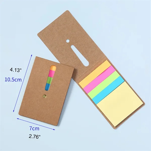 2-in-1 Colorful Sticky Note Set w/Bookmark Office Memo Pads - 2-in-1 Colorful Sticky Note Set w/Bookmark Office Memo Pads - Image 1 of 2