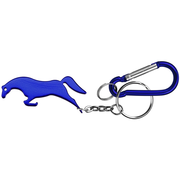 Horse Shape Bottle Opener Keychain and Carabiner - Horse Shape Bottle Opener Keychain and Carabiner - Image 5 of 5