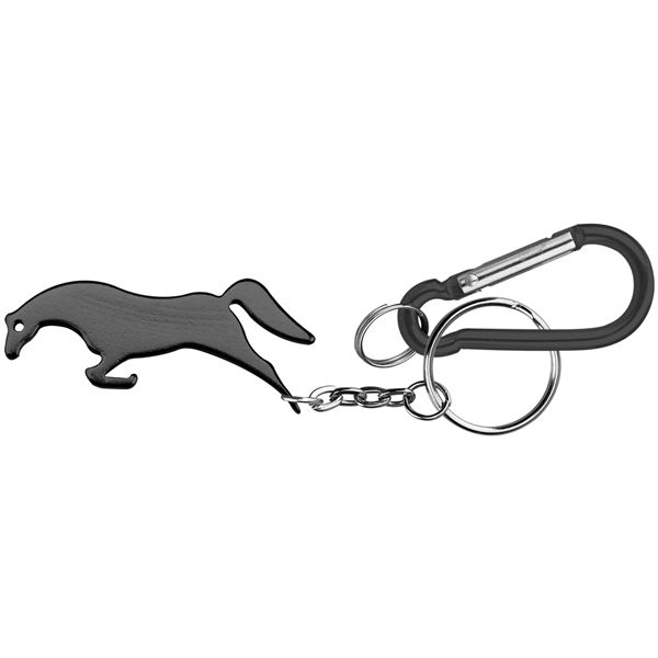 Horse Shape Bottle Opener Keychain and Carabiner - Horse Shape Bottle Opener Keychain and Carabiner - Image 2 of 5