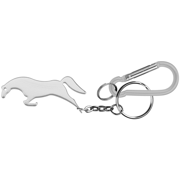 Horse Shape Bottle Opener Keychain and Carabiner - Horse Shape Bottle Opener Keychain and Carabiner - Image 4 of 5