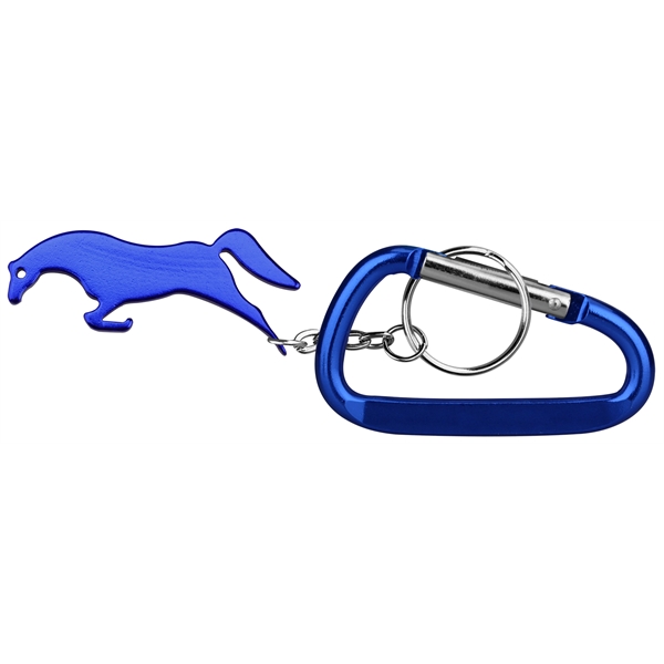 Horse Shape Bottle Opener Keychain and Carabiner - Horse Shape Bottle Opener Keychain and Carabiner - Image 5 of 5