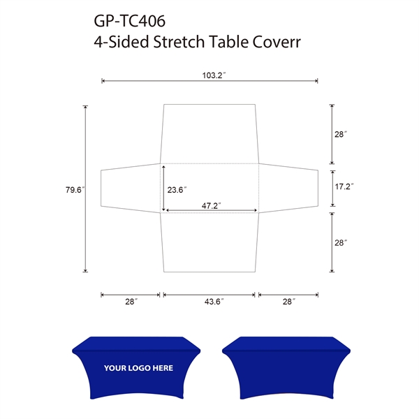 4-Sided Stretch Table Throws - 4-Sided Stretch Table Throws - Image 4 of 4