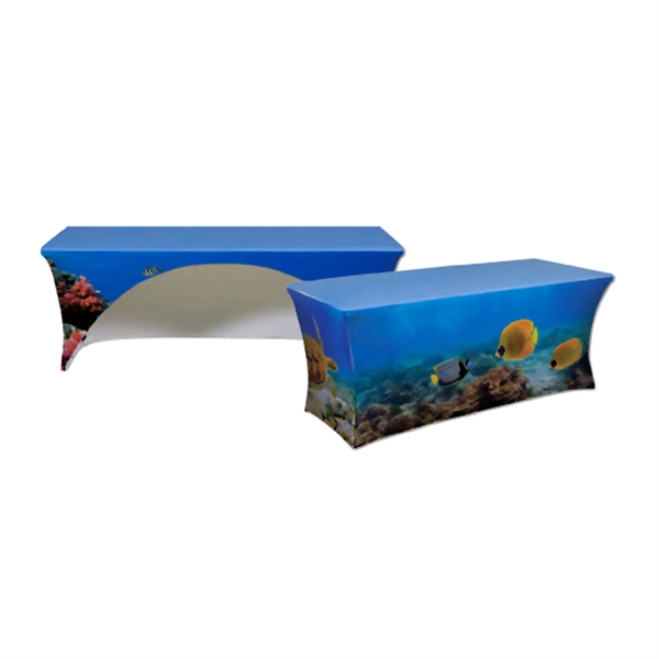 6ft 3 Sided Open Back Stretch Table Cover - 6ft 3 Sided Open Back Stretch Table Cover - Image 2 of 3