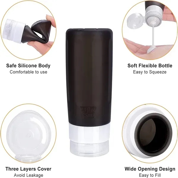 16 Pack Silicone Travel Bottles Set for Toiletries - 16 Pack Silicone Travel Bottles Set for Toiletries - Image 2 of 5