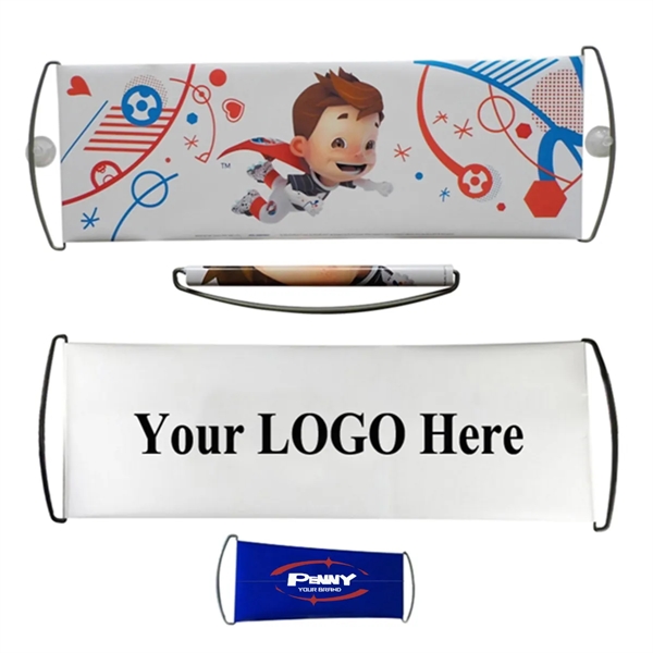 Custom Portable Retractable Handheld Scrolling Flag Banner - Custom Portable Retractable Handheld Scrolling Flag Banner - Image 0 of 2