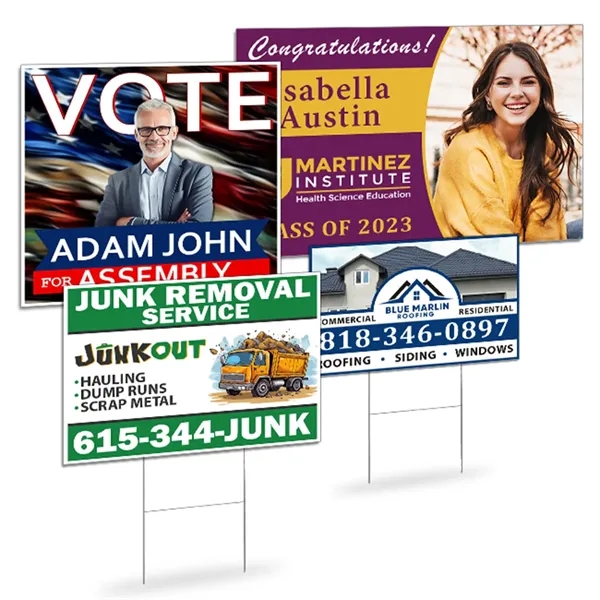 Full Color Yard Signs - Single and Double Side - Full Color Yard Signs - Single and Double Side - Image 0 of 13