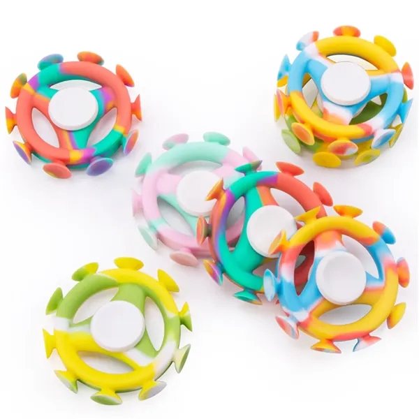 Silicone Fidget Spinners Toy With Suction Cup - Silicone Fidget Spinners Toy With Suction Cup - Image 3 of 10