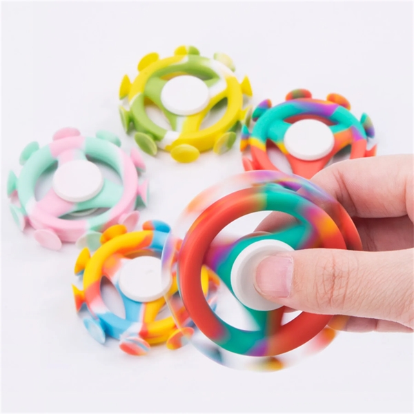 Silicone Fidget Spinners Toy With Suction Cup - Silicone Fidget Spinners Toy With Suction Cup - Image 9 of 10