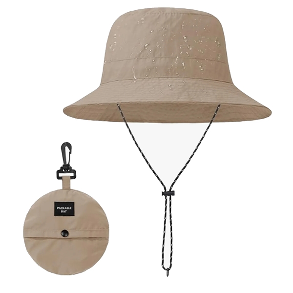Foldable Bucket Hat With Chin Strap - Foldable Bucket Hat With Chin Strap - Image 0 of 3
