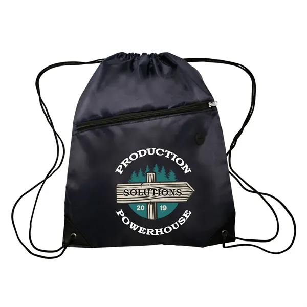 GLOBE TROTTER Drawstring Backpacks with Pocket Full Color - GLOBE TROTTER Drawstring Backpacks with Pocket Full Color - Image 3 of 6