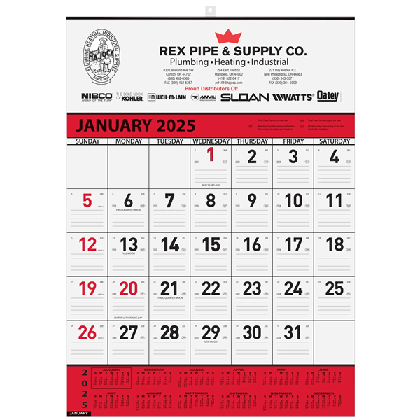 Red Contractor Calendars - Red Contractor Calendars - Image 0 of 1