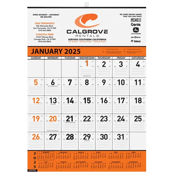 Orange Contractor Calendars - Orange Contractor Calendars - Image 0 of 1