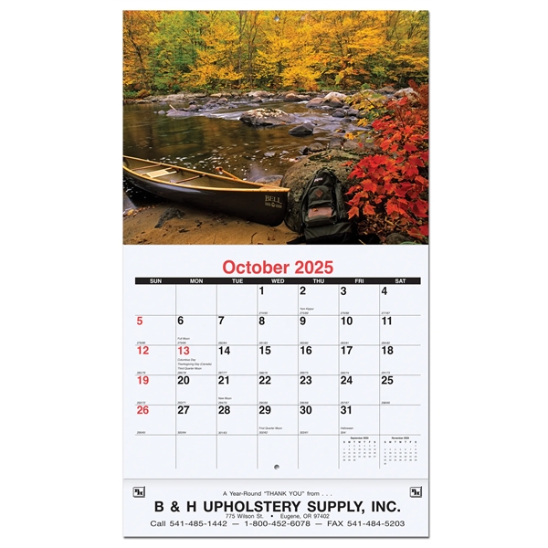 Monthly wall calendar - Scenic Water - Monthly wall calendar - Scenic Water - Image 1 of 1