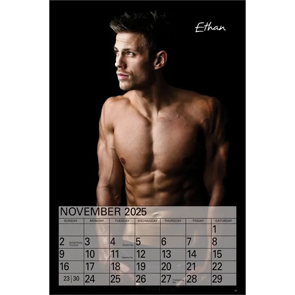 US Male Monthly Wall Calendar - US Male Monthly Wall Calendar - Image 11 of 12